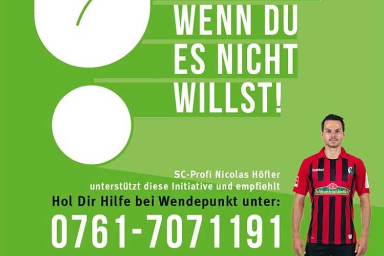 Aktion „Melde dich“ mit SC-Spieler Nicolas Höfler