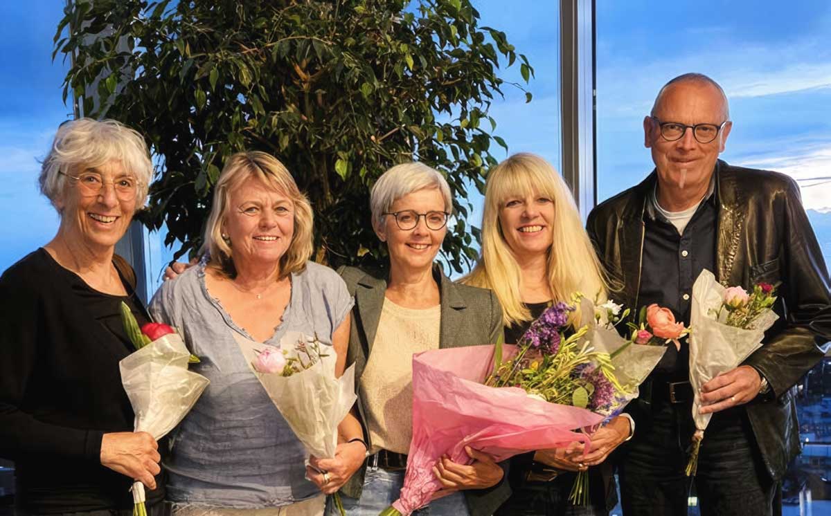 Der WendePunkt-Vorstand-2025 (vlnr.): Martina Brunner, Carmen Bremer, Isolde Lais, Malou Thoos und Philipp Fuchs